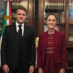 Claudia Sheinbaum recibió a Emmanuel Macron en Palacio Nacional